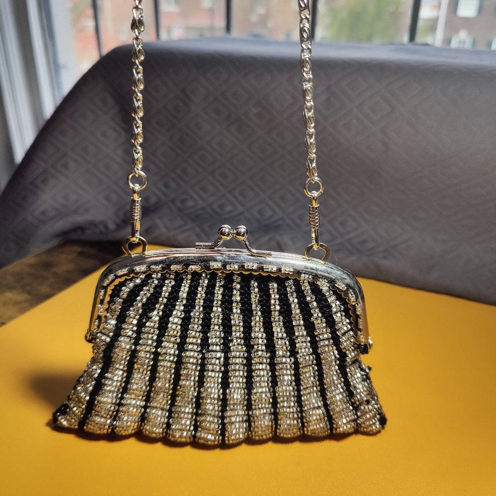 beaded mini bag